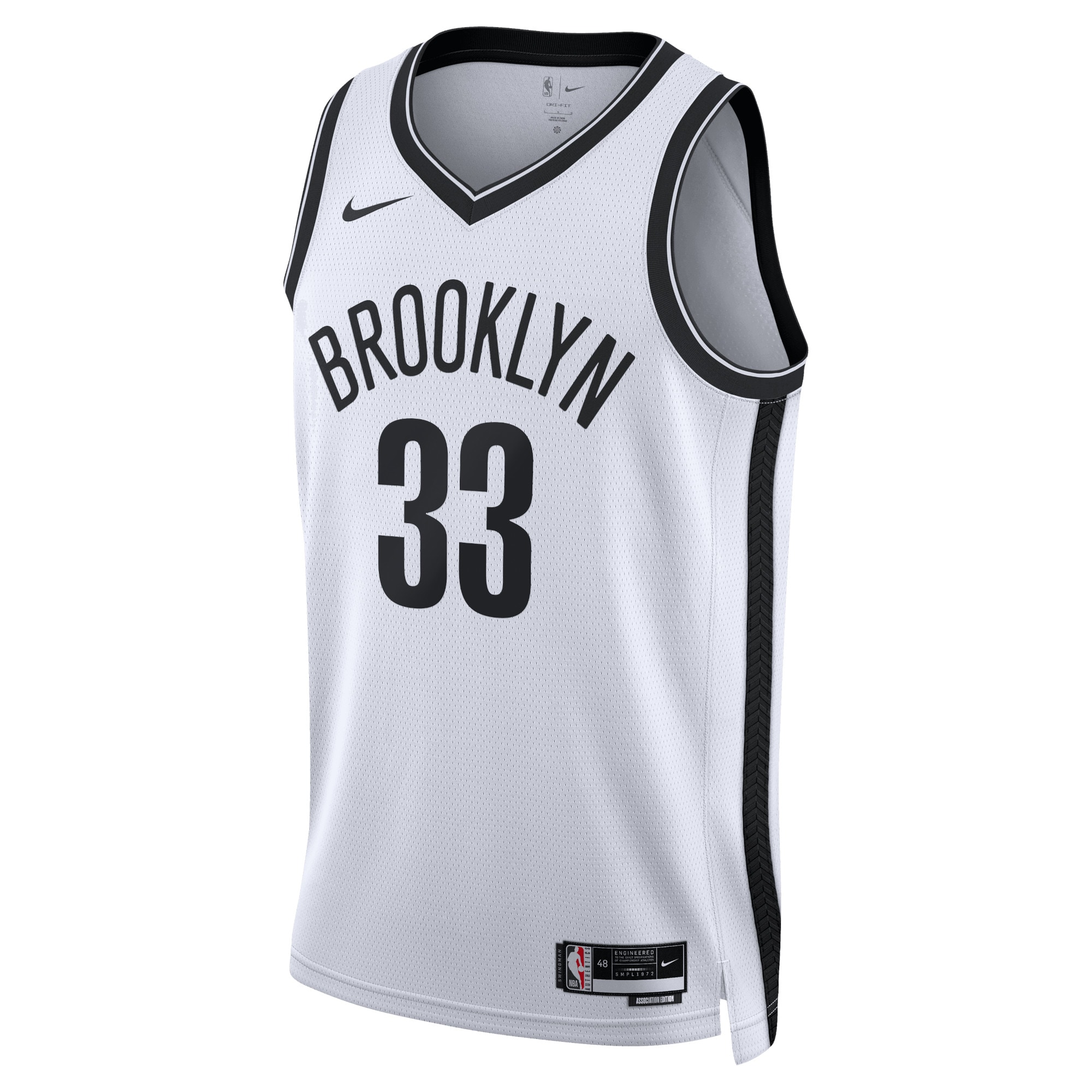 Brooklyn Nets Association Edition Swingman White Nic Claxto Unisex NBA Jersey Unisex