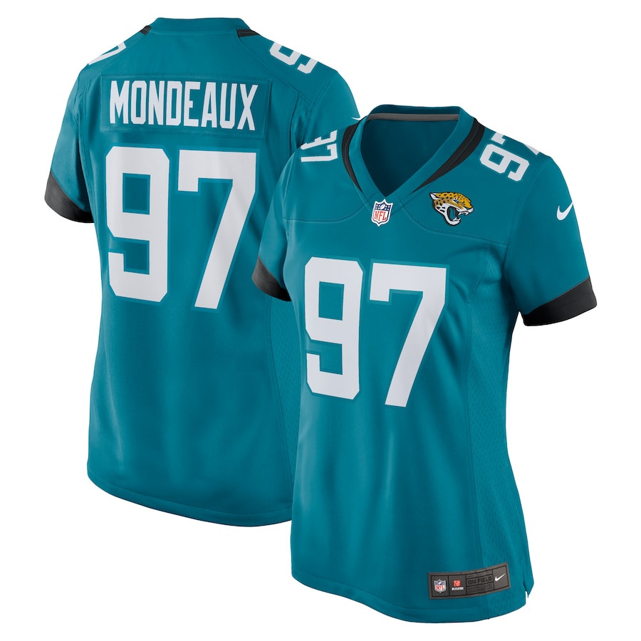 Henry Mondeaux 97 Jacksonville Jaguars Game Teal NFL Jersey Women's