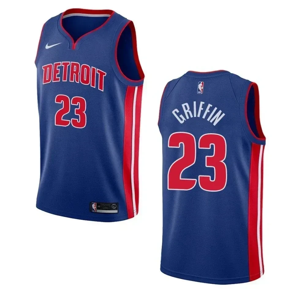 Detroit Pistons 23 Blake Griffin Icon Swingman Blue NBA Jersey Men's