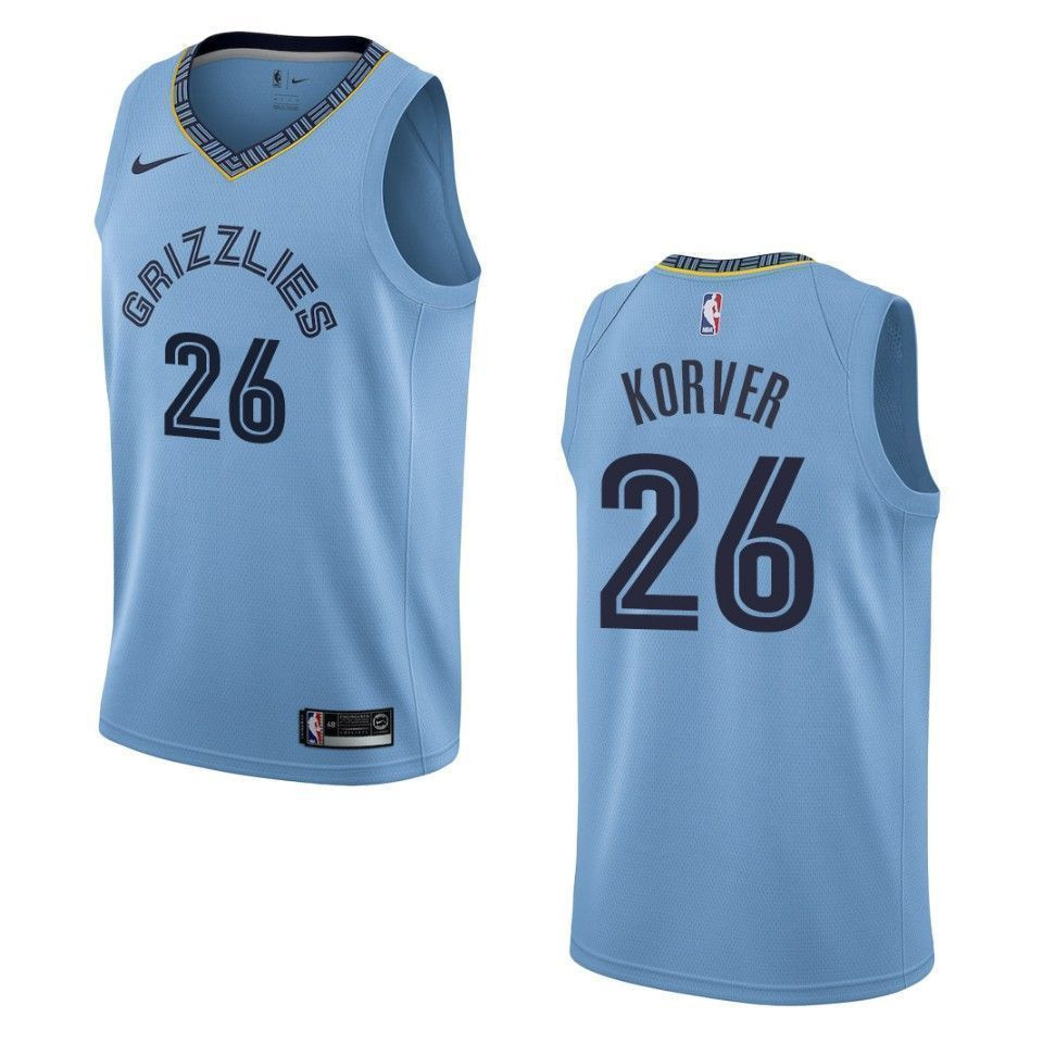 Memphis Grizzlies 26 Kyle Korver Statement Swingman Blue NBA Jersey Men's