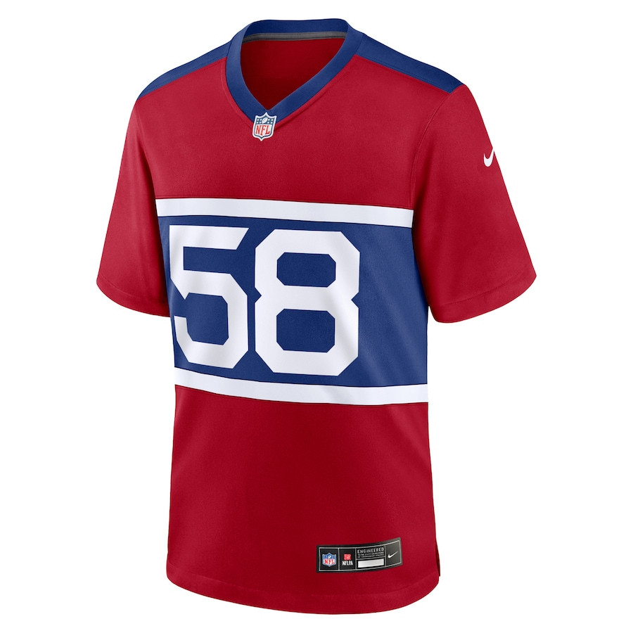 Bobby Okereke 58 New York Giants Alternate Game Century Red NFL Jersey Men's