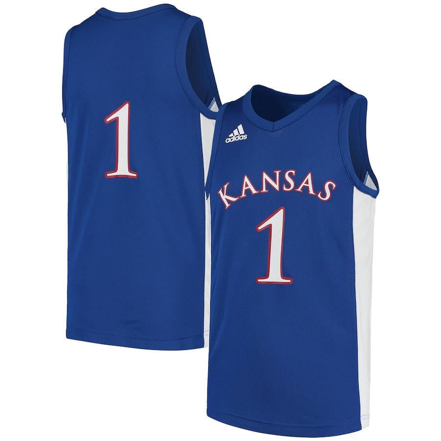 Kansas Jayhawk Game Royal #1 NCAA Jersey Youth