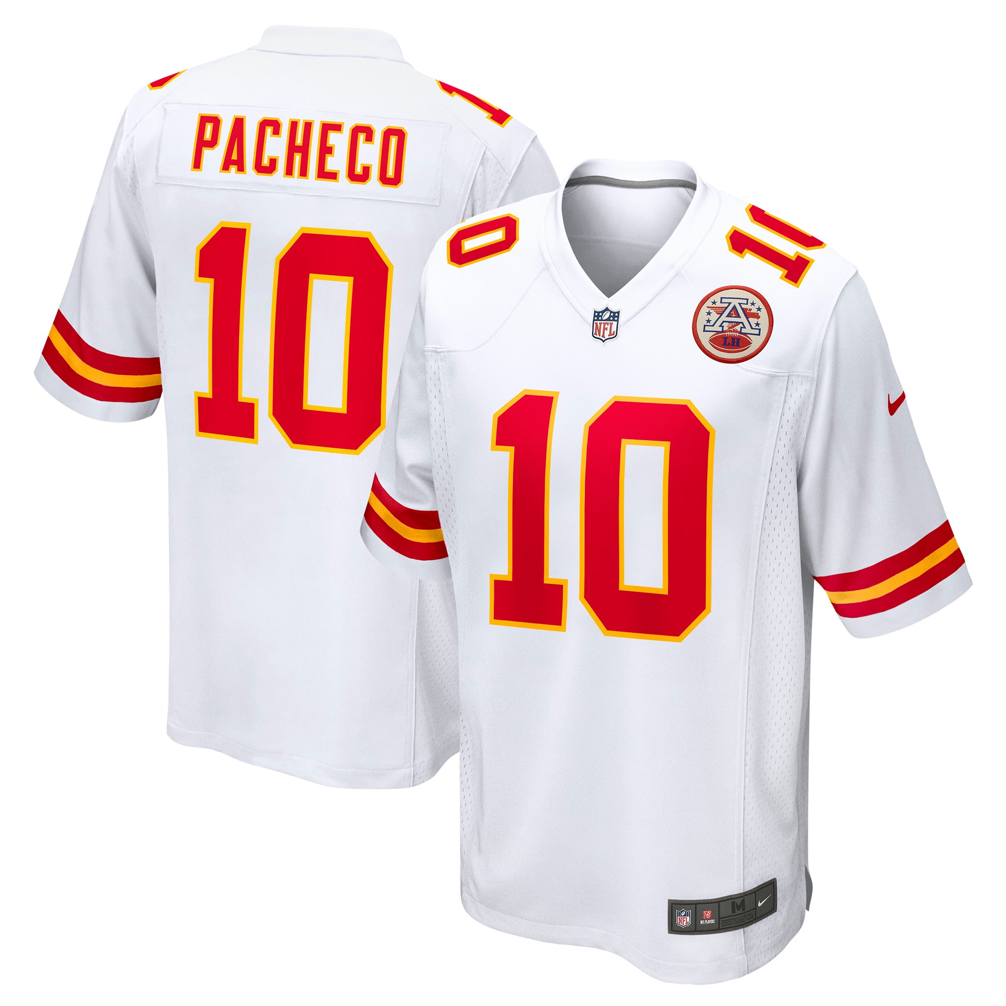 Kansas City Chiefs Isiah Pacheco White Away Game Player NFL Jersey Men's