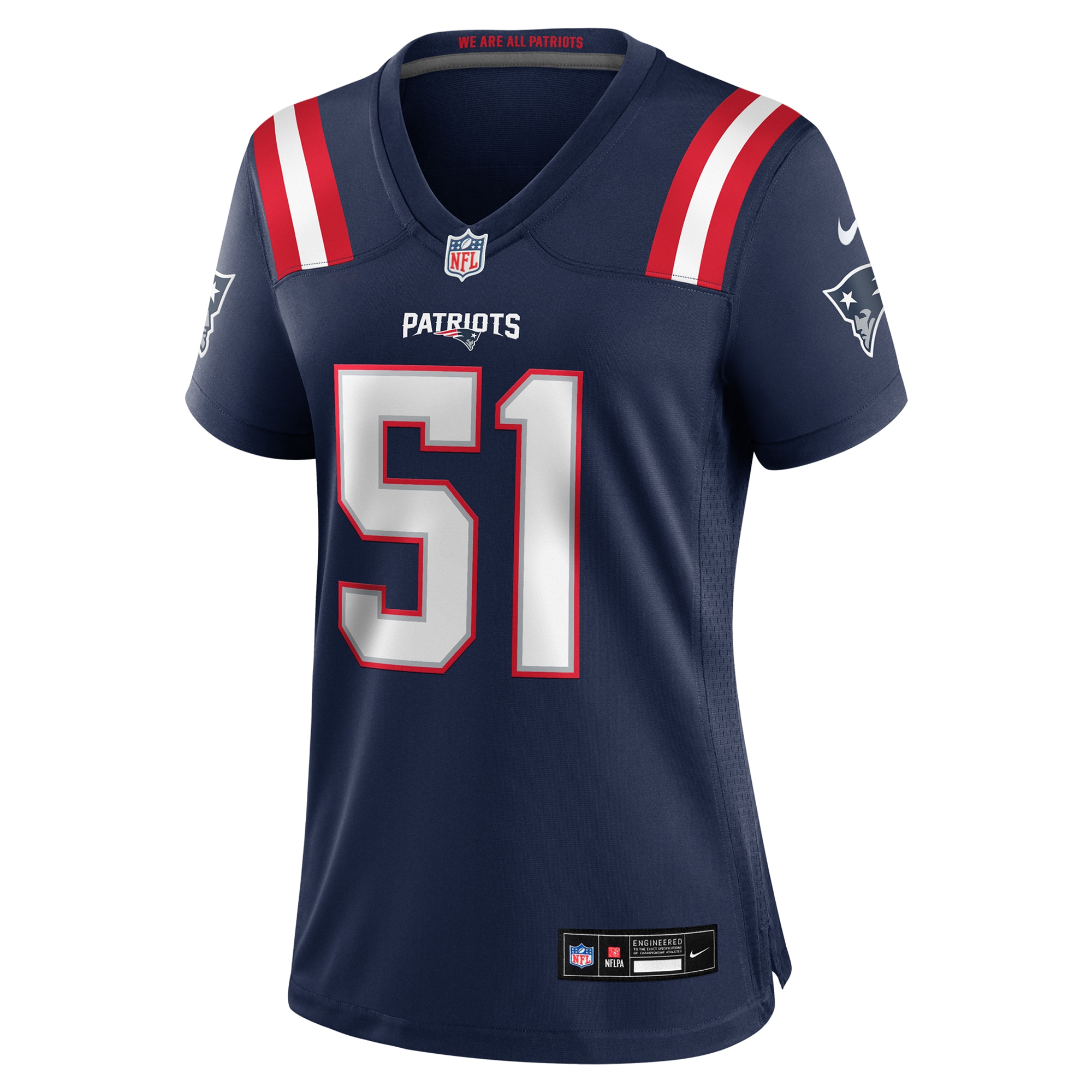 New England Patriots Keshawn Banks Navy Game NFL Jersey Women's