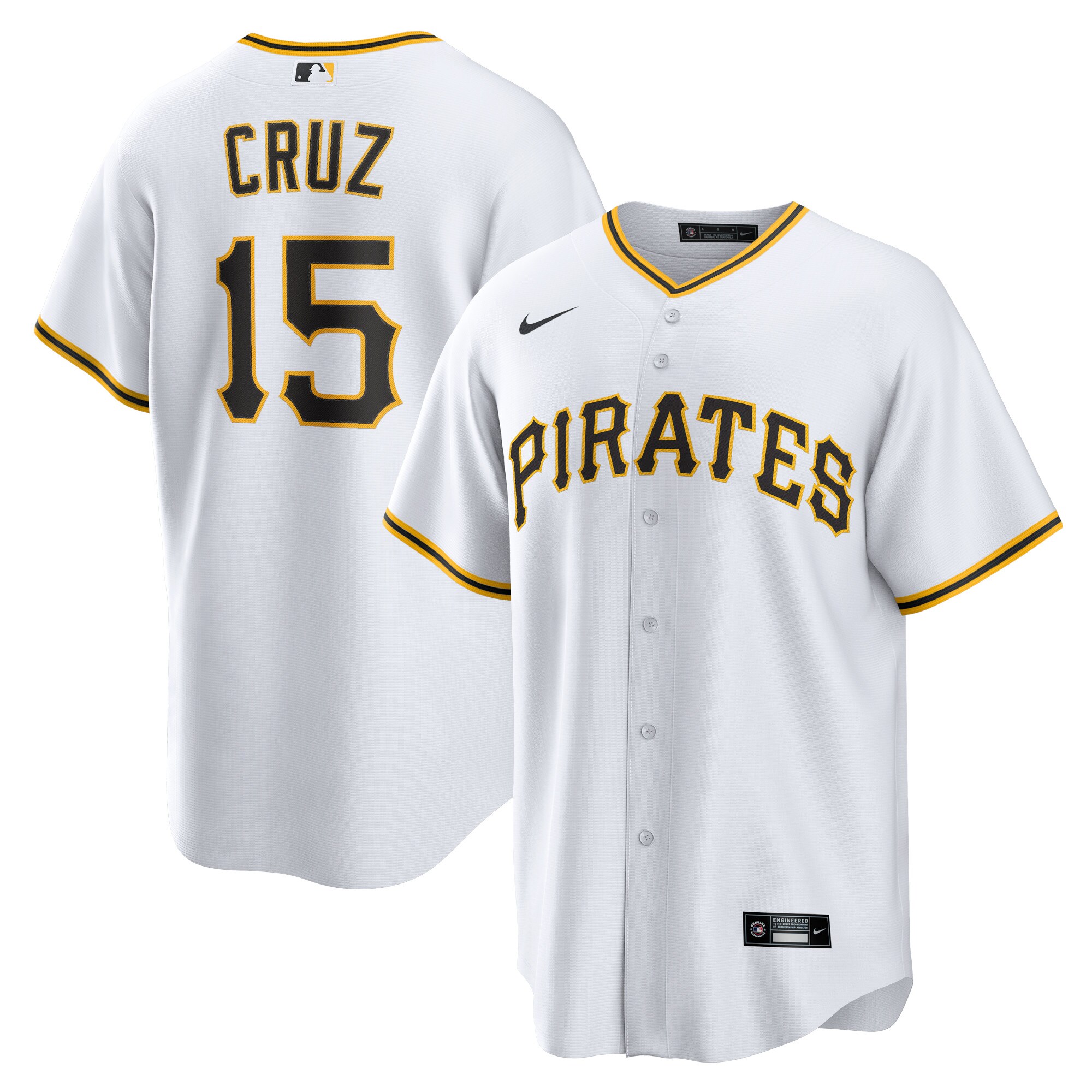 Pittsburgh Pirates Oneil Cruz White Home MLB Jersey Men's