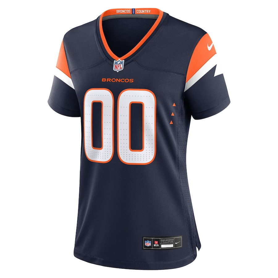 Denver Broncos Custom Alternate Game Navy NFL Jersey Women's