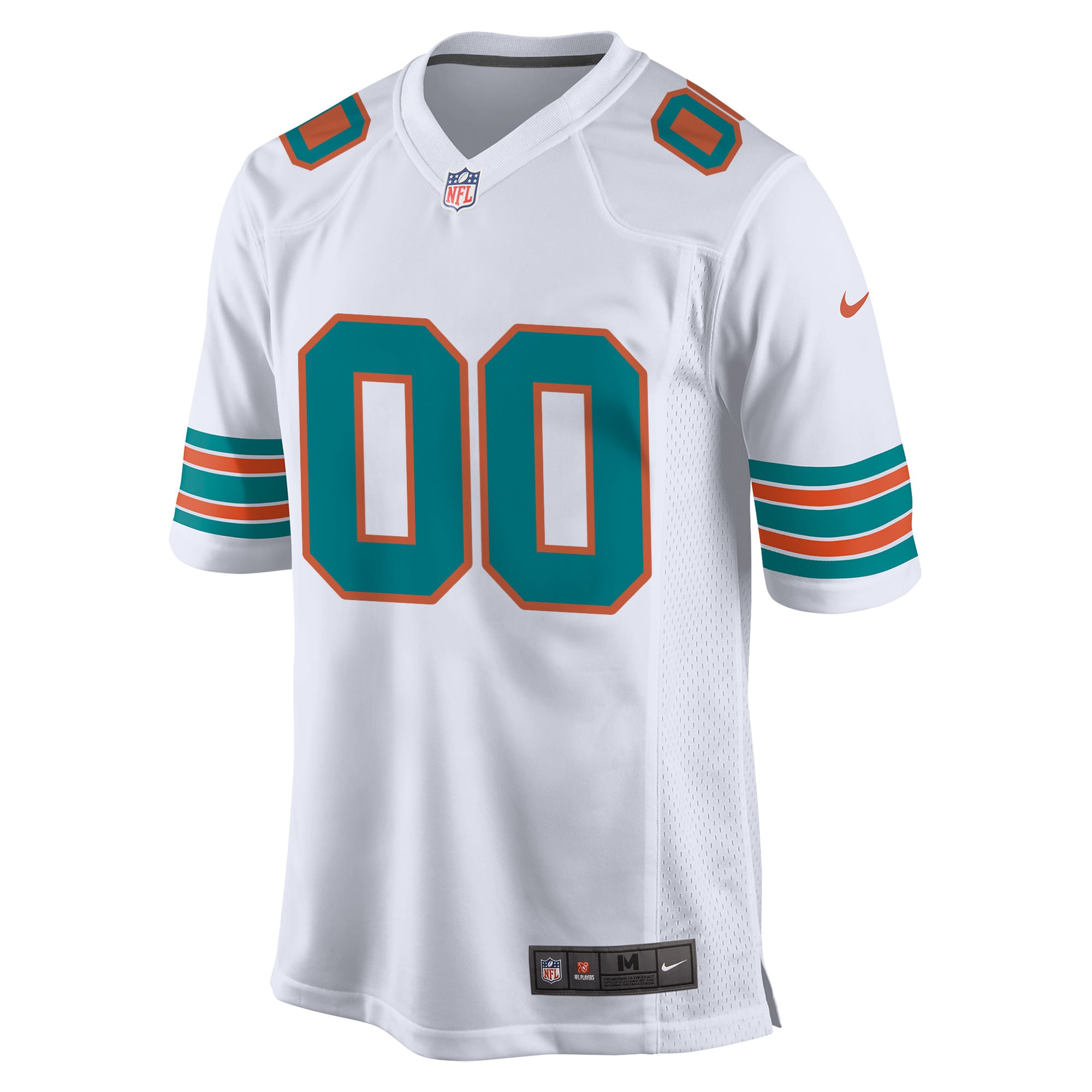 Miami Dolphins White Alternate Custom Game NFL Jersey Men's