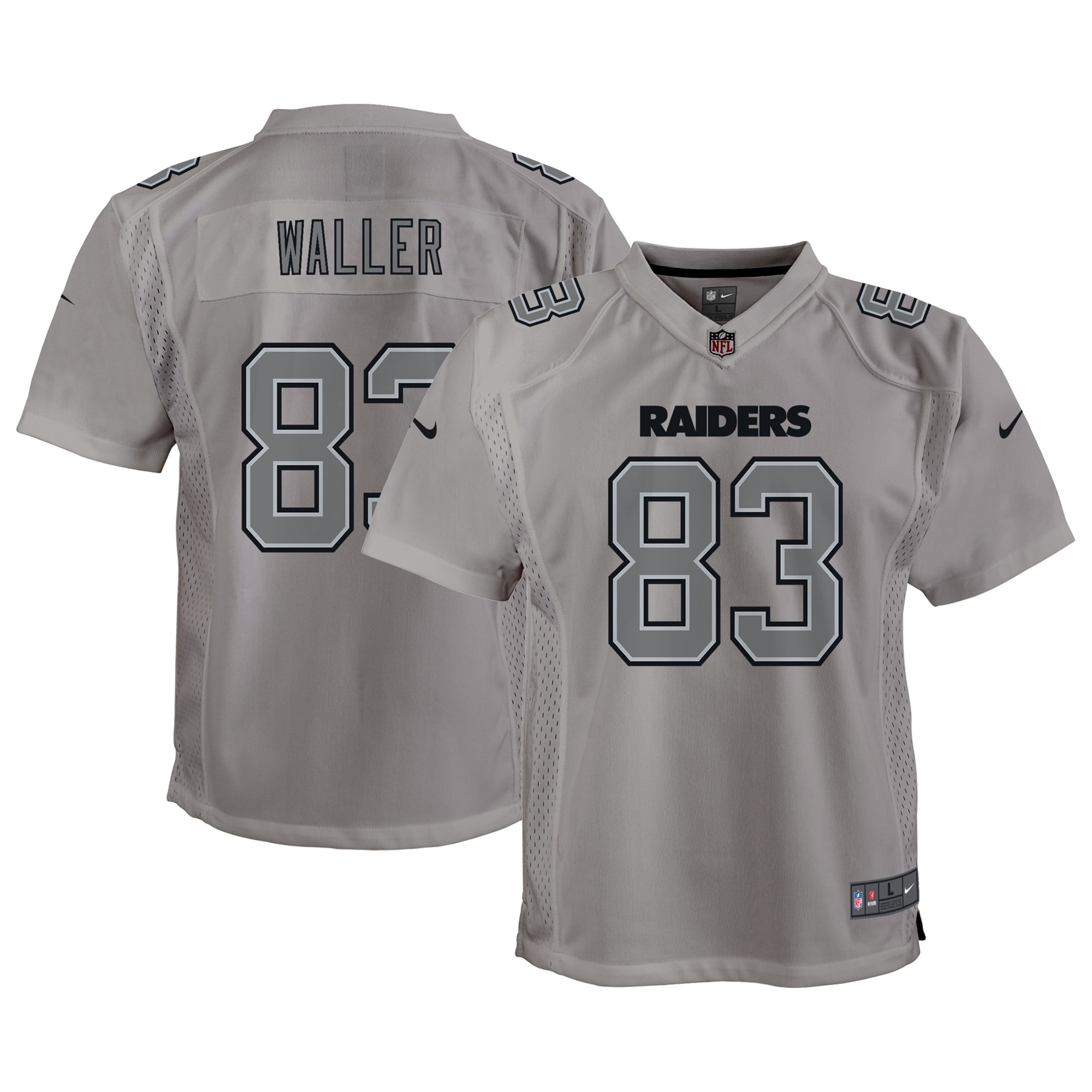Las Vegas Raiders Darren Waller Gray Atmosphere Game NFL Jersey Youth