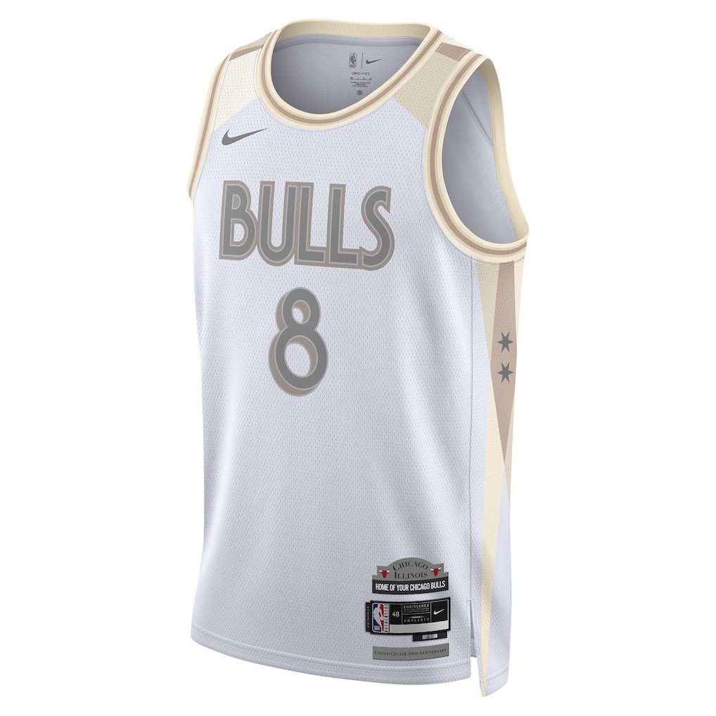 Zach LaVine 8 Chicago Bulls Unisex 2024/25 Swingman Player City Editio White NBA Jersey Unisex