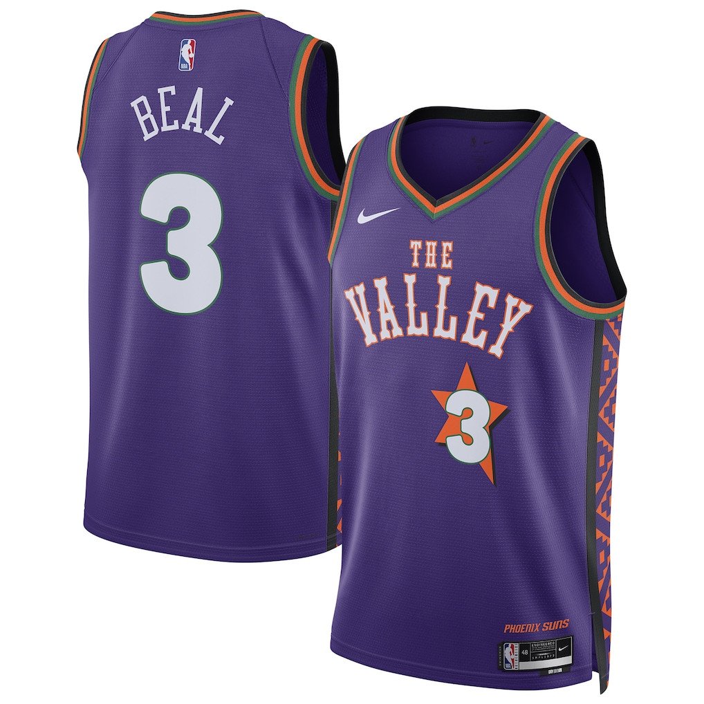 Bradley Beal 3 Phoenix Suns Unisex 2024/25 Swingman Player City Edition Purple NBA Jersey Unisex