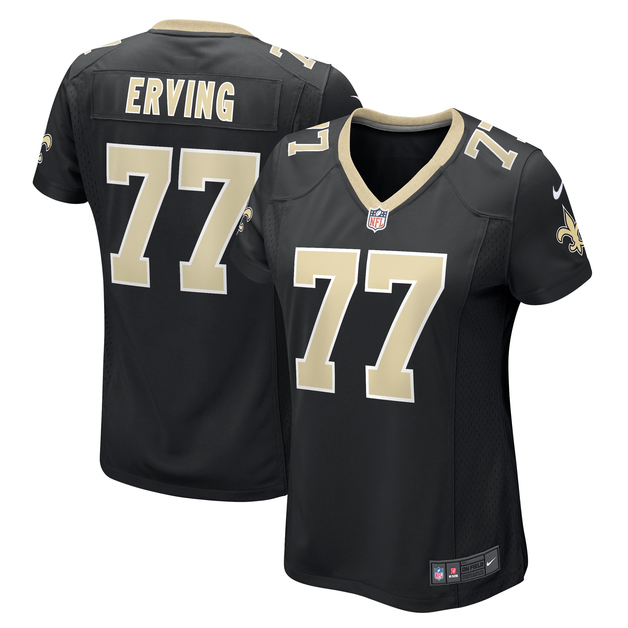 New Orleans Saints Cameron Erving Black Game NFL Jersey Women's
