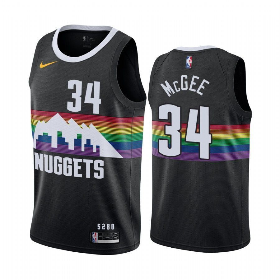 Javale Mcgee Denver Nuggets Black City Edition Swingman NBA Jersey Men's