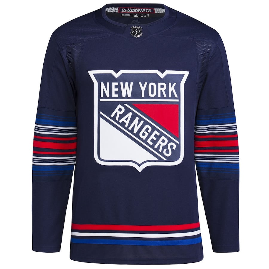 New York Rangers Alternate Primegreen Custom Navy NHL Jersey Men's
