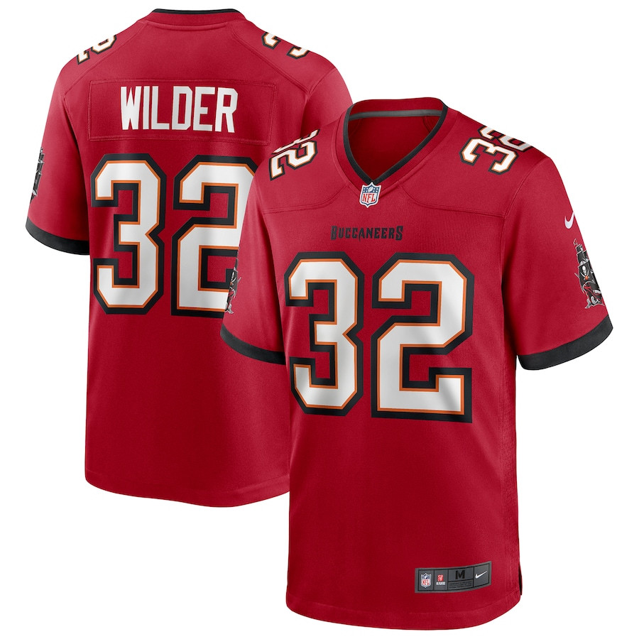 James Wilder 32 Tampa Bay Buccaneers Game Retired Red NFL Jersey Men's