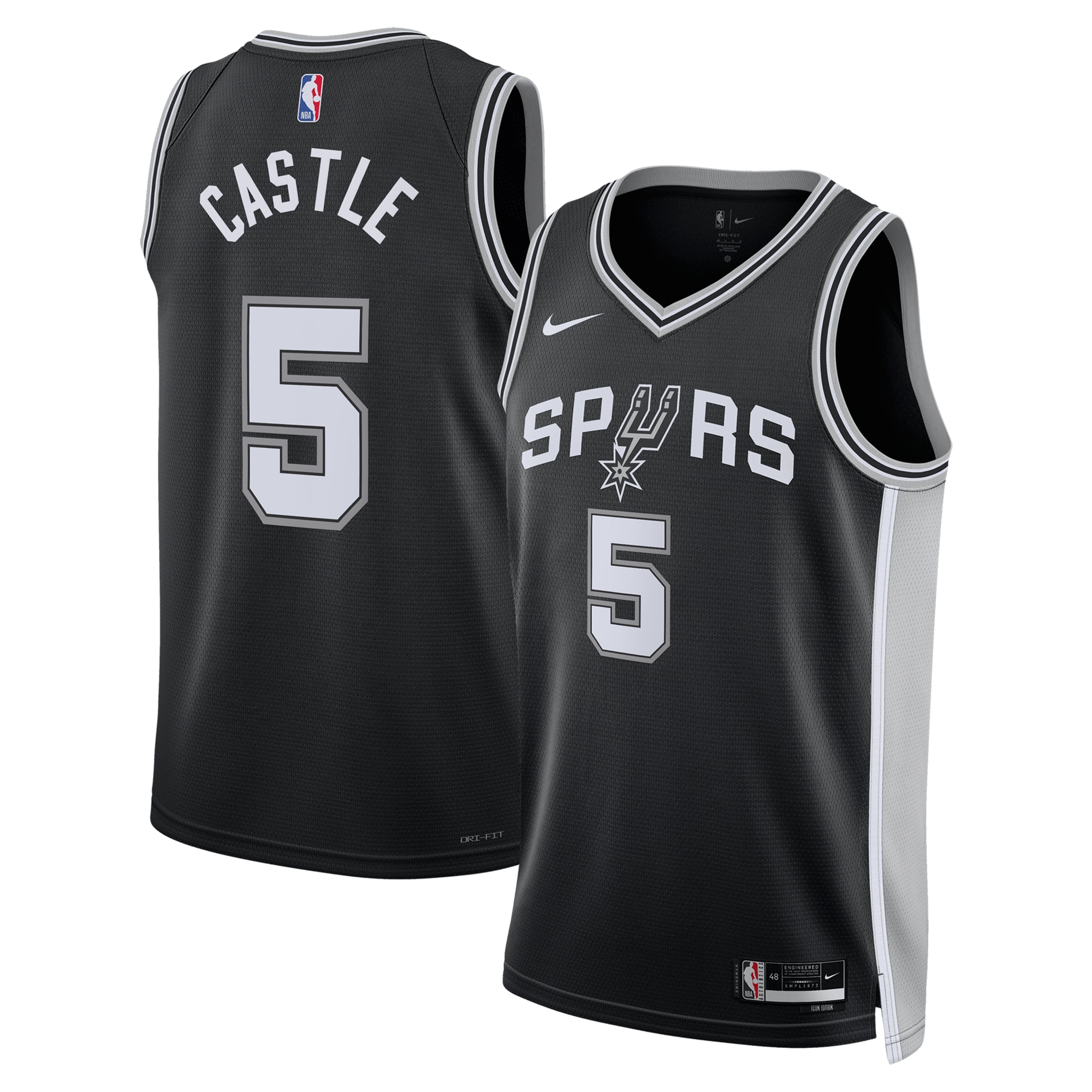 San Antonio Spurs Icon Swingman Black Stephon Castl Unisex NBA Jersey Unisex