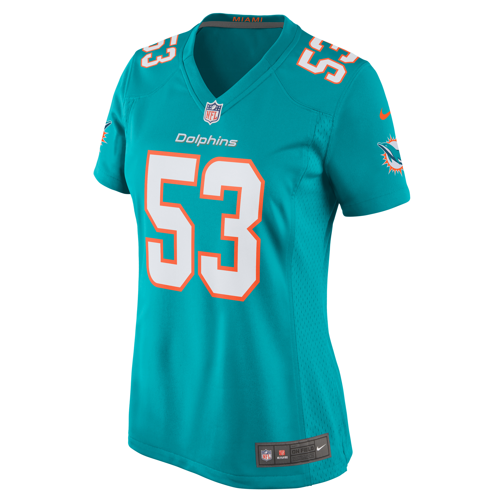 Miami Dolphins Cameron Goode Aqua Game Player NFL Jersey Women's