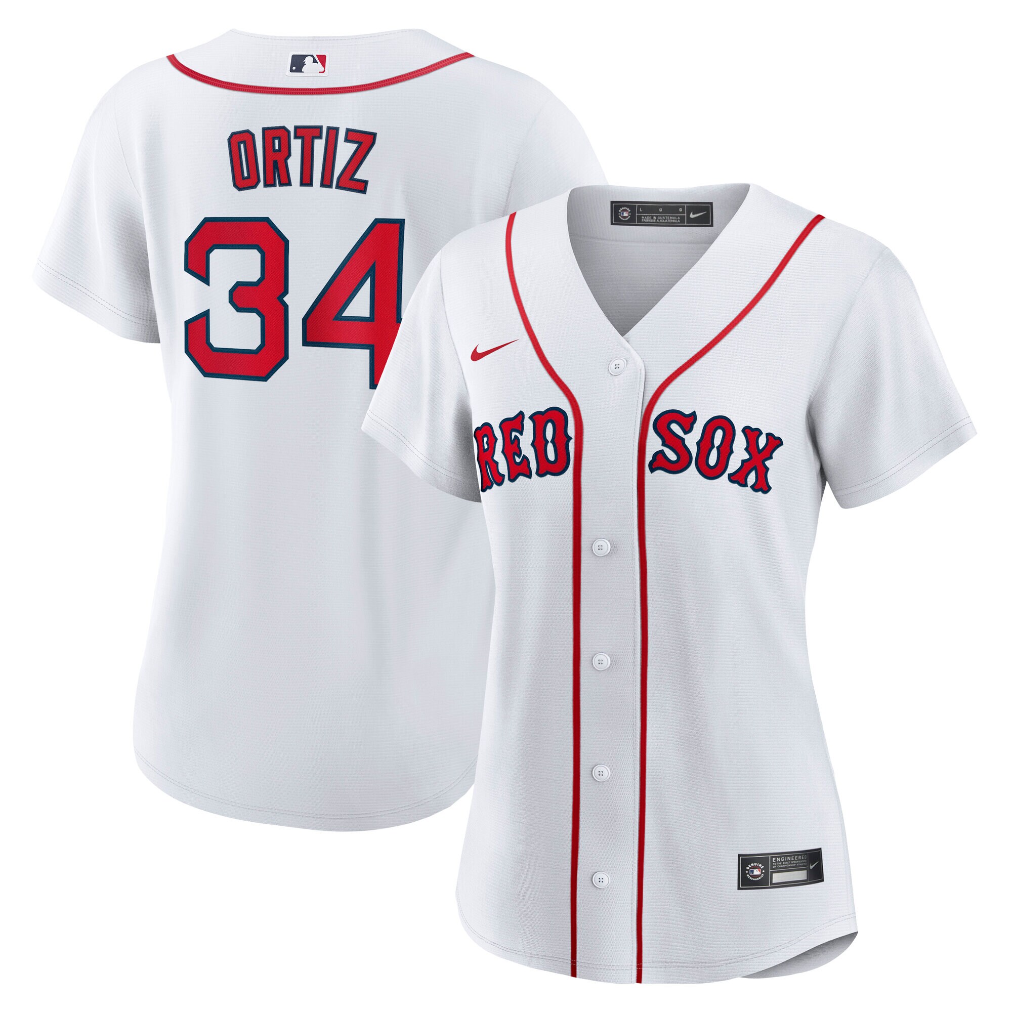 Boston Red Sox David Ortiz White Home MLB Jersey Women's