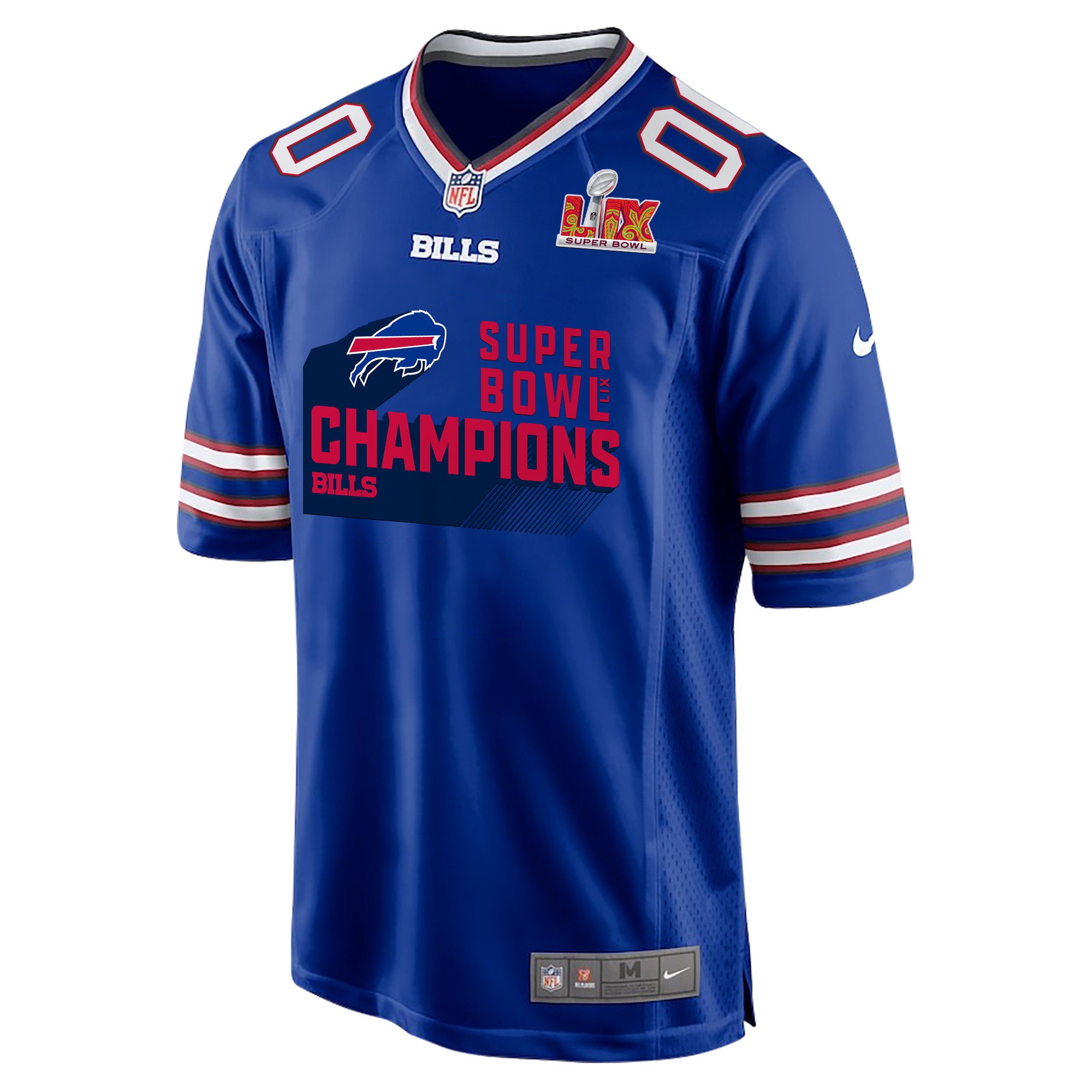 Buffalo Bills Super Bowl LIX Champions V4 Game Custom Royal NFL Jersey Men's