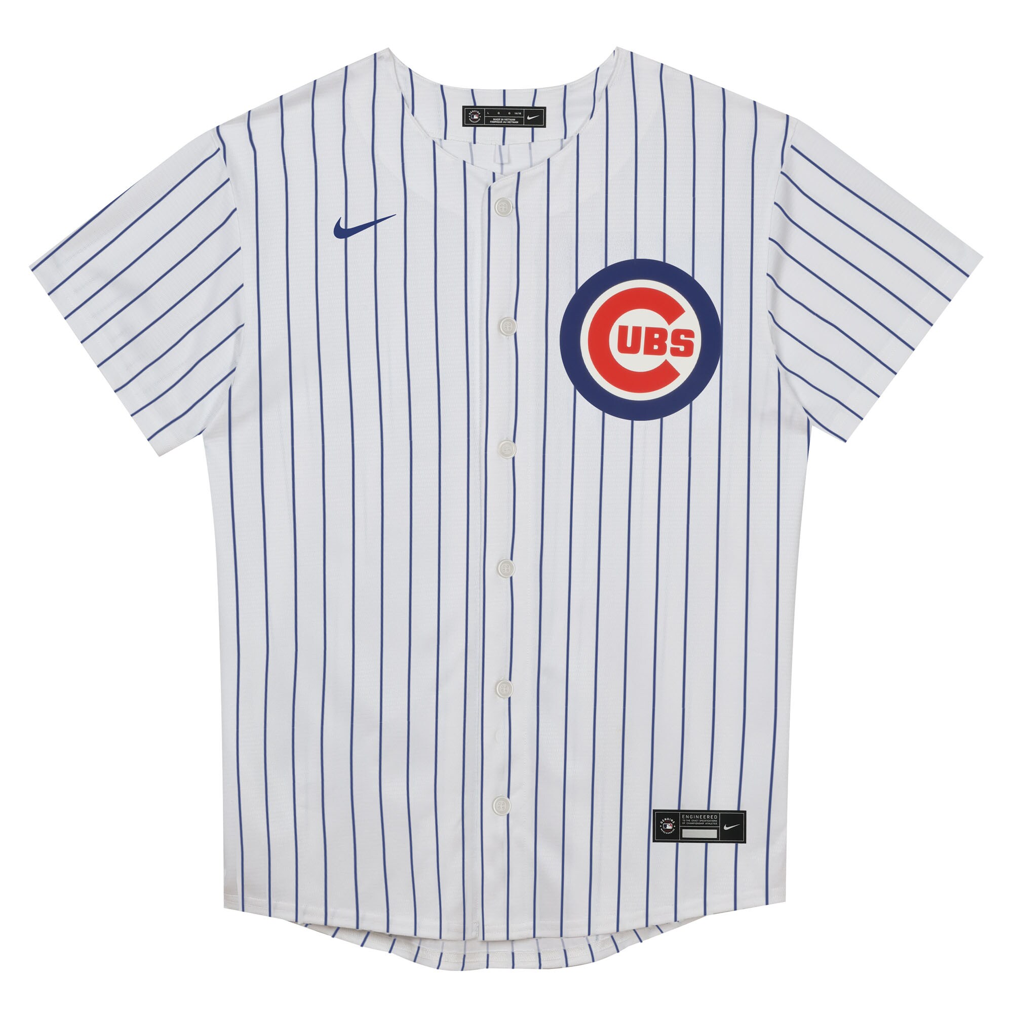 Juvenile Chicago Cubs White Home Blank MLB Jersey Men's