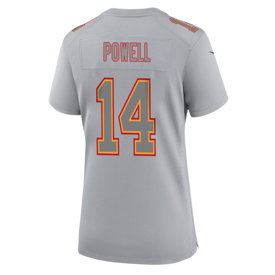 Cornell Powell 14 Kansas City Chiefs Super Bowl LVIII Champions 4X Atmosphere Fashion Game Gray NFL Jersey Women's