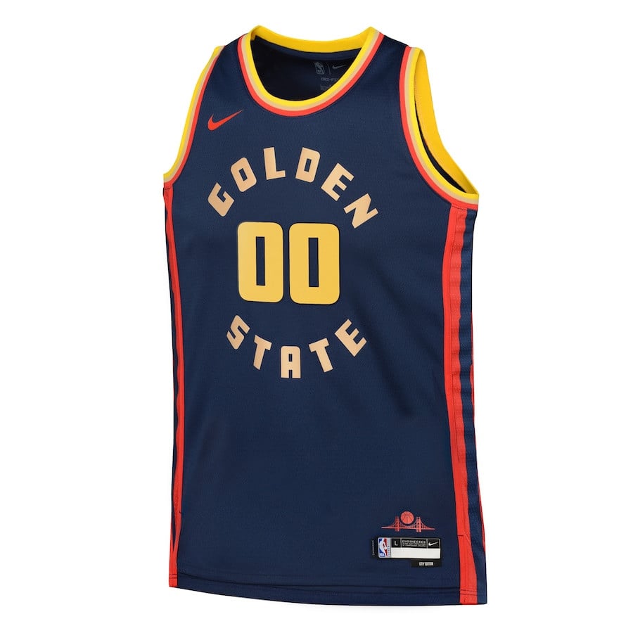 Jonathan Kuminga 00 Golden State Warriors 2024/25 Swingman Playe City Edition Navy NBA Jersey Youth
