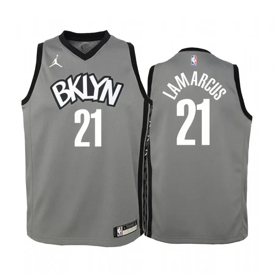 Lamarcus Aldridge Brooklyn Nets Gray Statet Edition NBA Jersey Youth