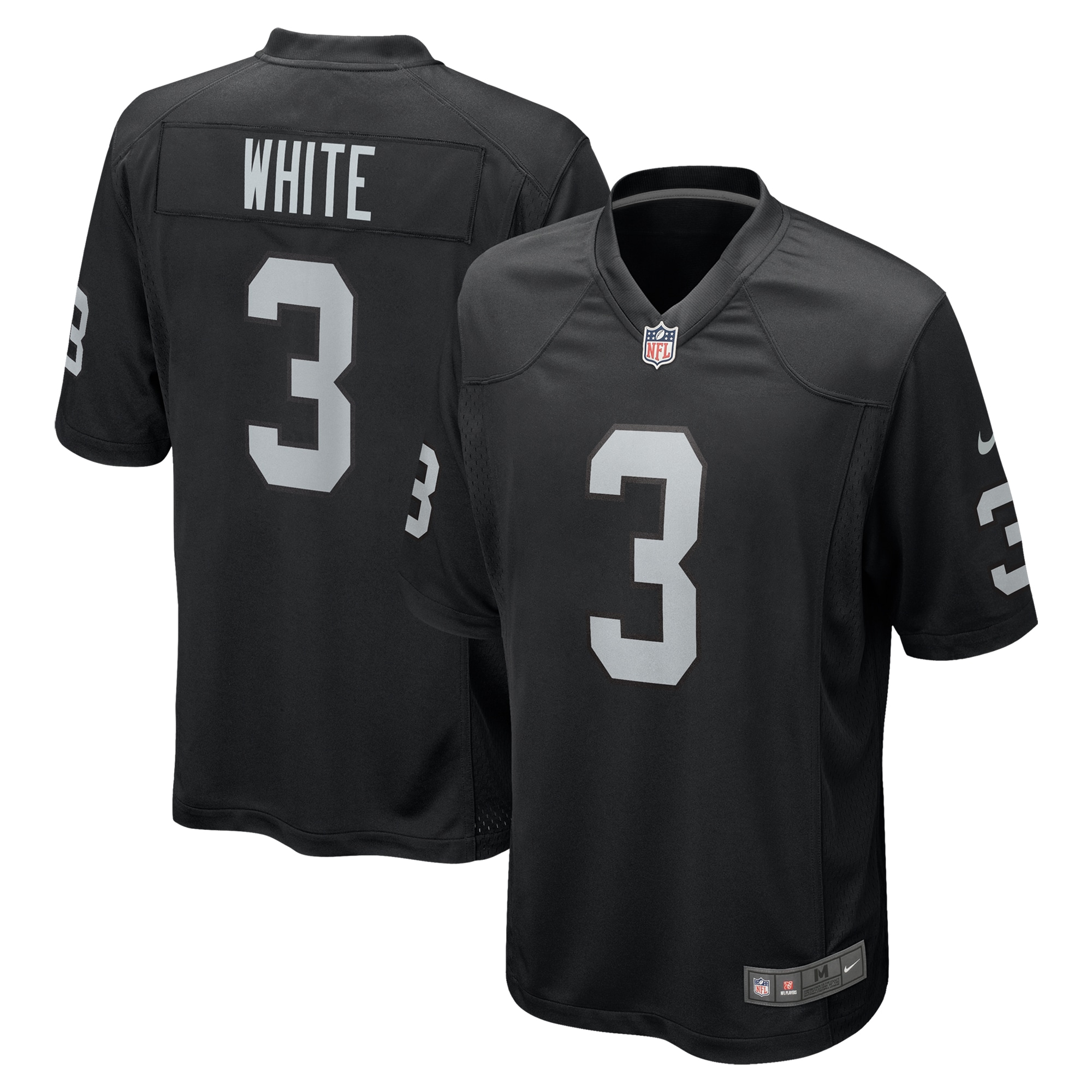 Las Vegas Raiders Zamir White Black Team Game NFL Jersey Men's
