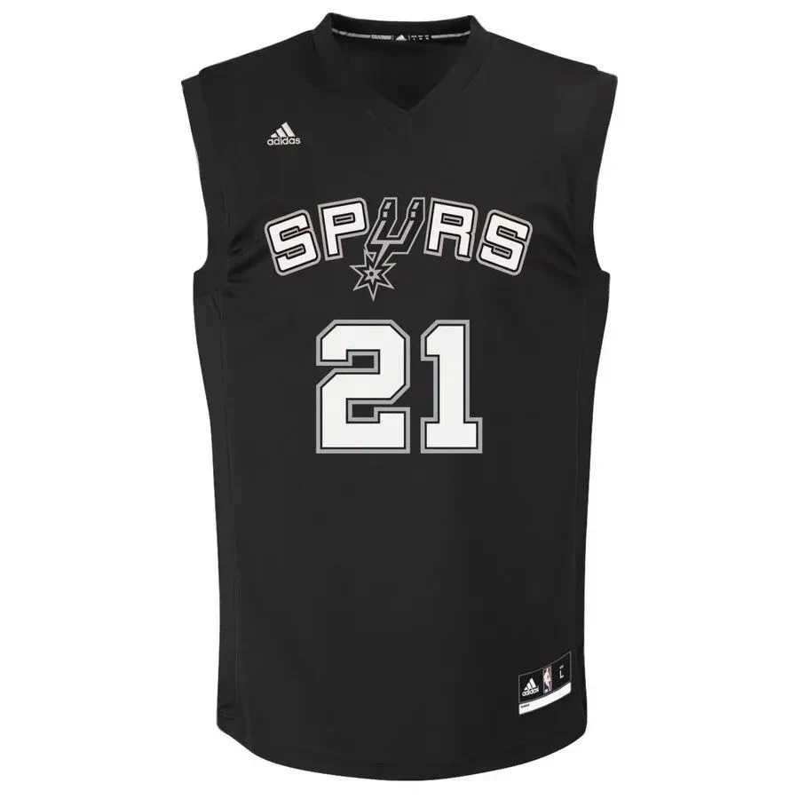 Tim Duncan San Antonio Spurs Fashion Black NBA Jersey Men's