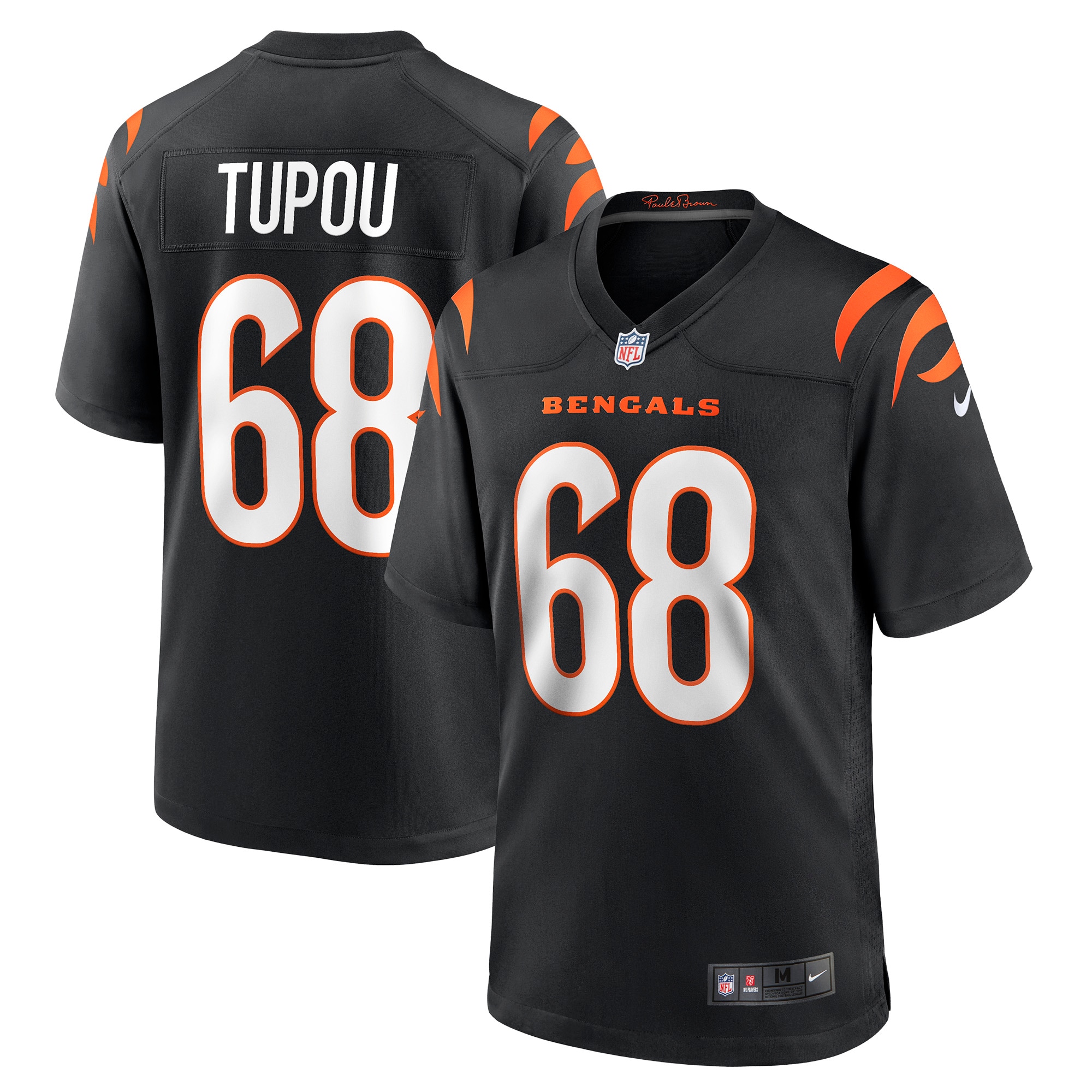 Cincinnati Bengals Josh Tupou Black Game Player NFL Jersey Men's
