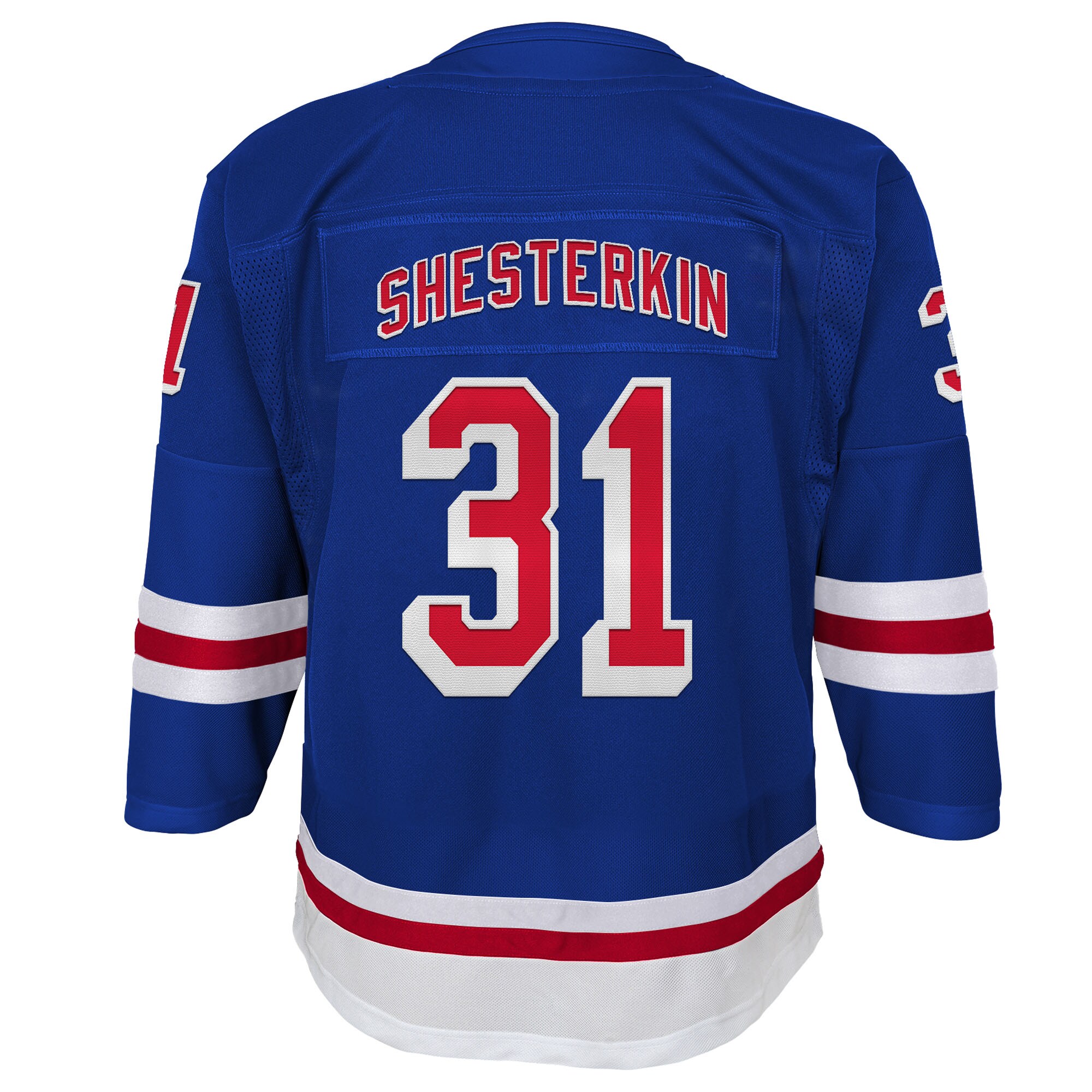New York Rangers Igor Shesterkin Blue Home Premier Player NHL Jersey Youth
