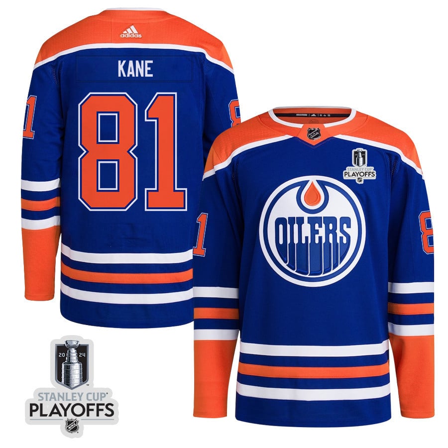 Evander Kane 91 Edmonton Oilers 2024 Playoffs Patch Home Men NHL Jersey Men's