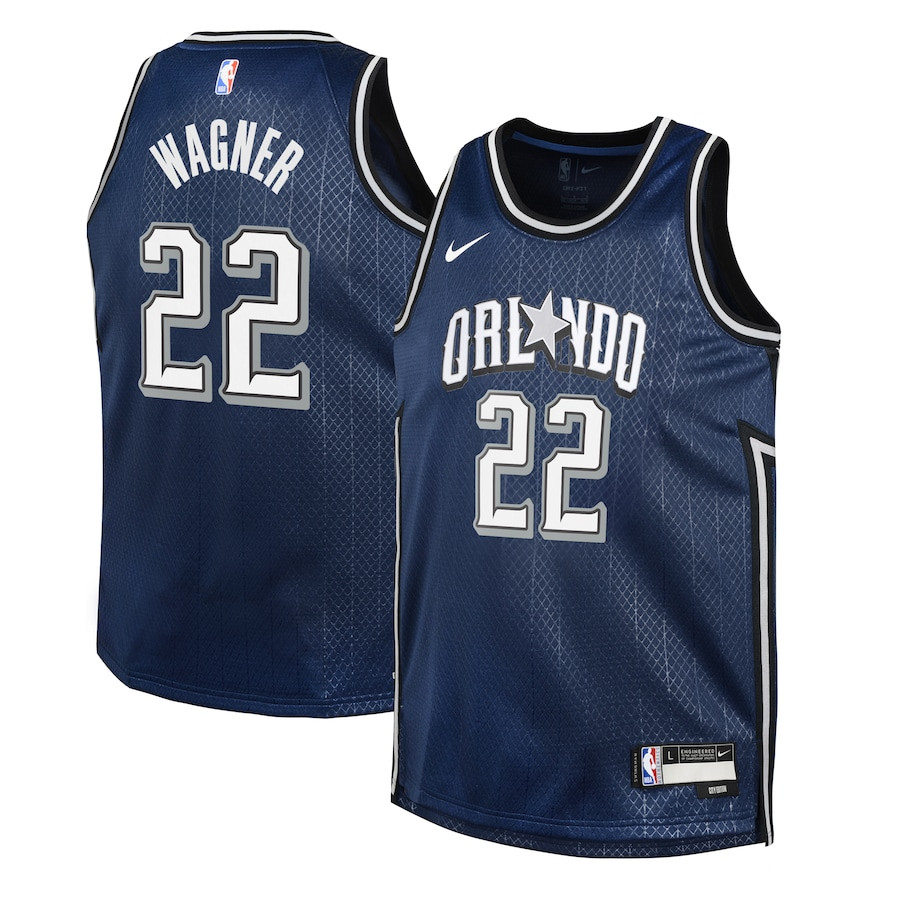 Franz Wagner 22 Orlando Magicc 2023/24 City Edition Swingma Navy NBA Jersey Youth