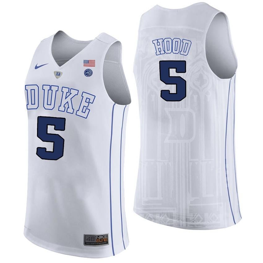Duke Blue Devils 5 Rodney Hoo White College Player Performance NCAA Jersey Men's