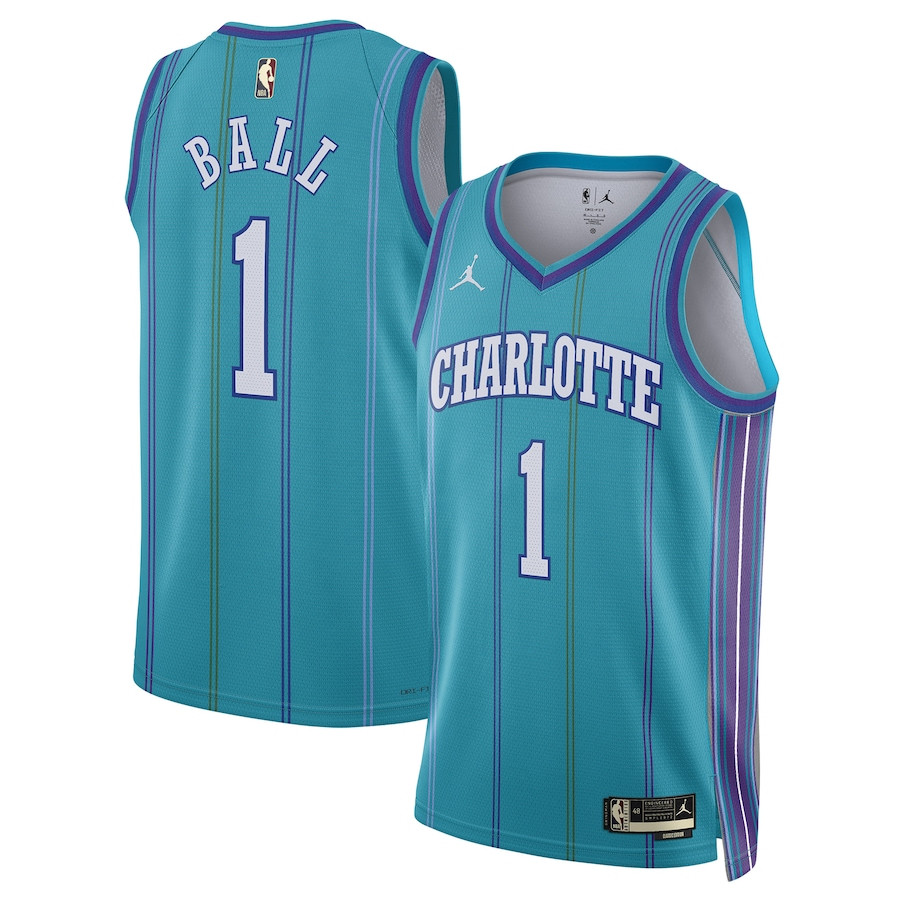 LaMelo Ball 1 Charlotte Hornets 2023/24 Swingman Classic Edition Teal NBA Jersey Men's