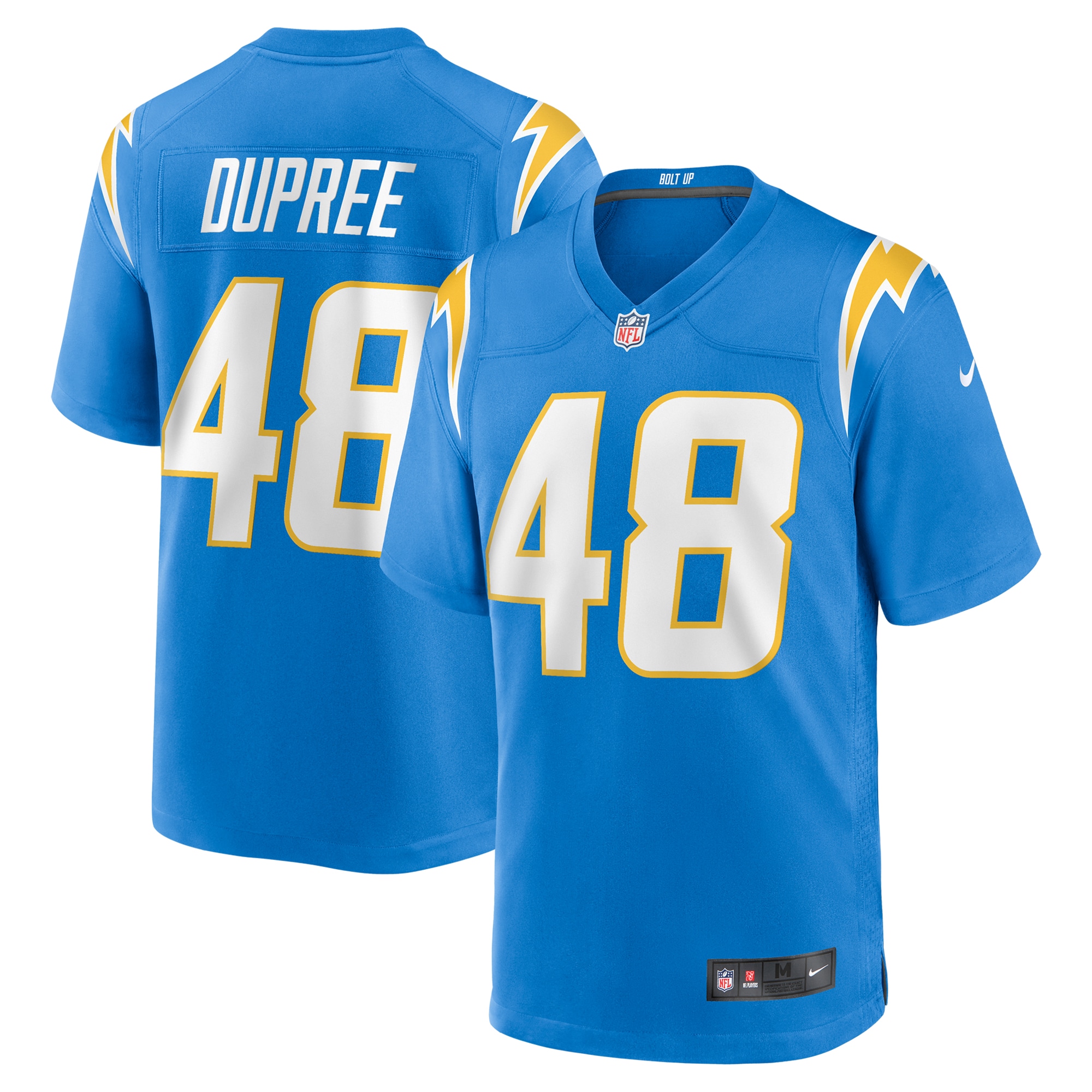Los Angeles Chargers Bud Dupree Powder Blue Team Game NFL Jersey Men's