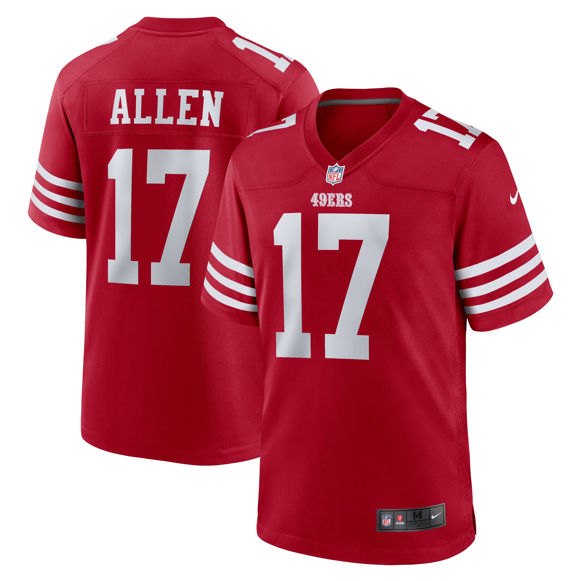San Francisco 49ers Brandon Allen Scarlet Game NFL Jersey Men's
