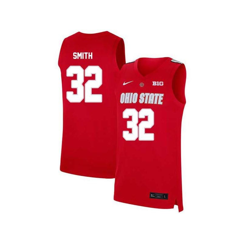32 Lenzelle Smith Red Elite Ohio State Buckeyes NCAA Jersey Men's