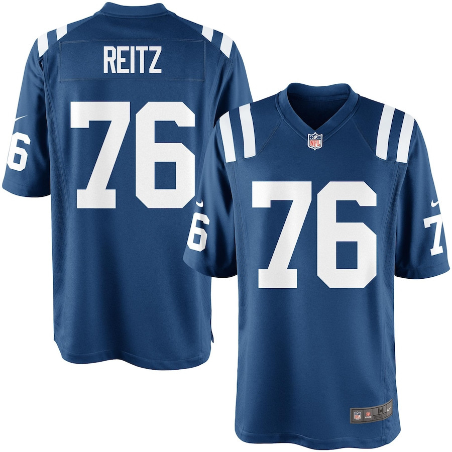 Joe Reitz 76 Indianapolis Colts Team Color Game NFL Jersey Youth