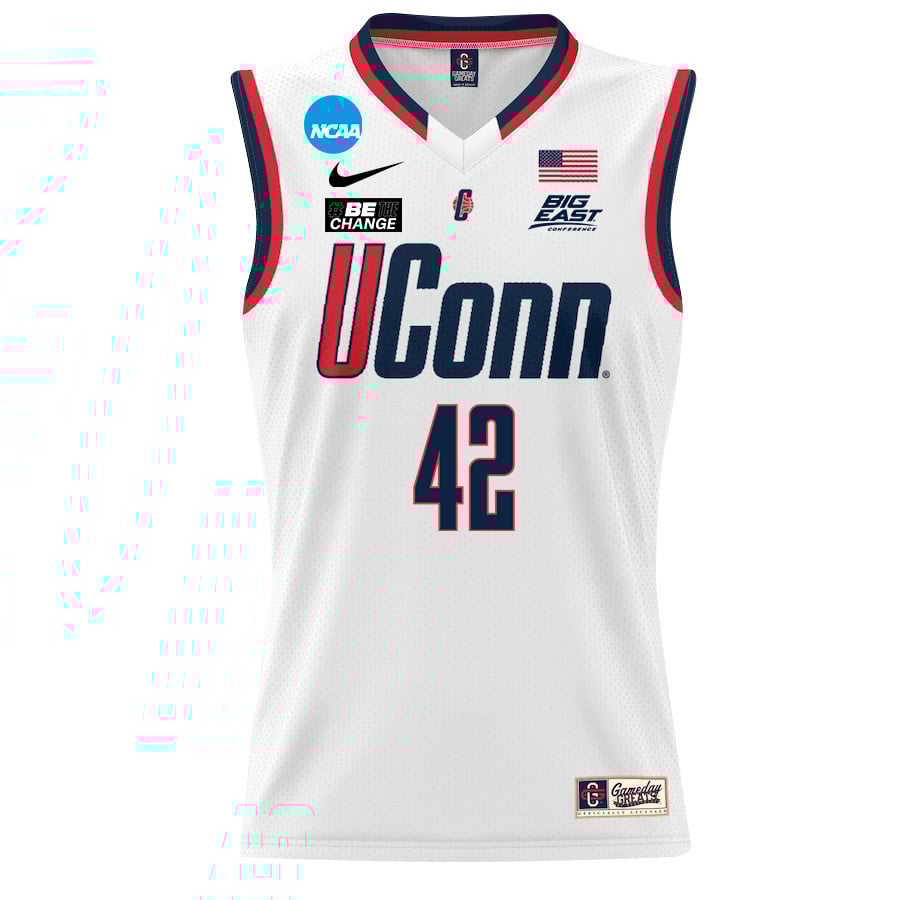 Amari DeBerry 42 UConn Huskies 2024 White Unisex NCAA Jersey Unisex