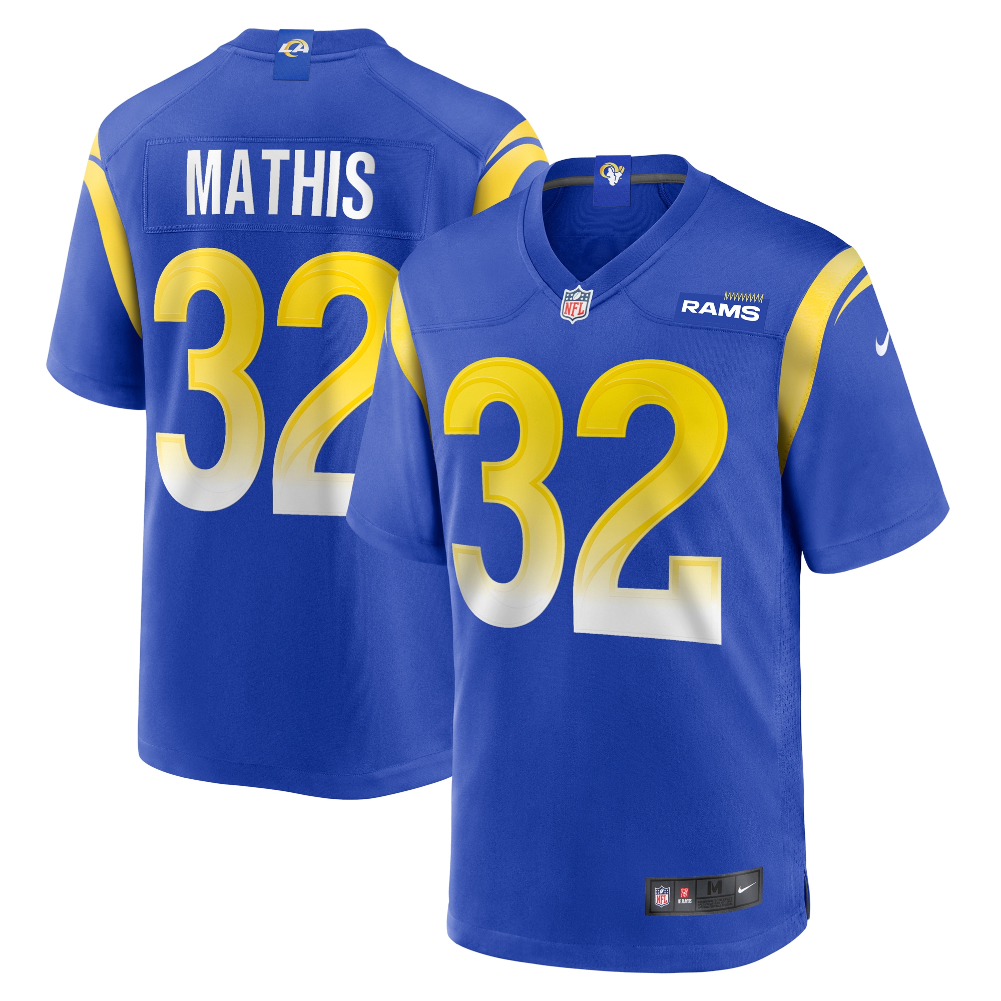 Los Angeles Rams Ochaun Mathis Royal Home Game NFL Jersey Men's