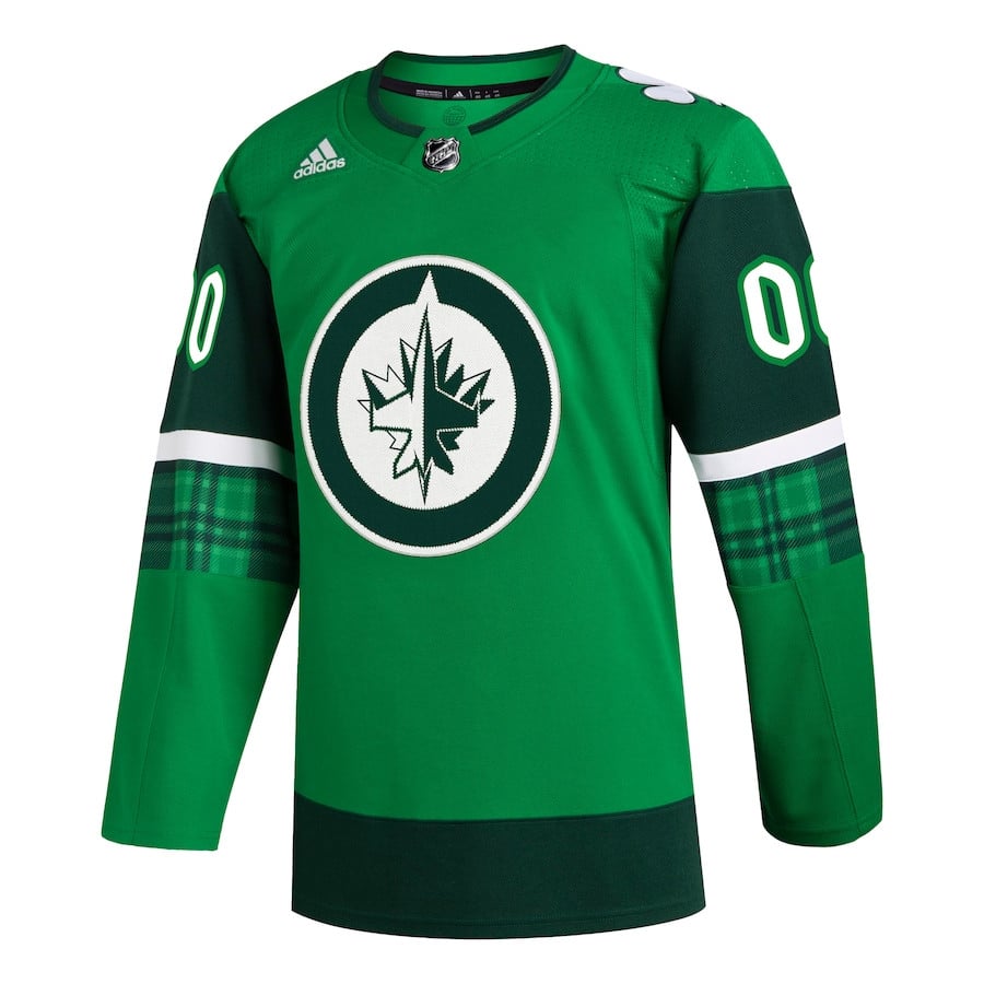 Winnipeg Jets St. Patrick's Day Custom Kelly Green NHL Jersey Men's