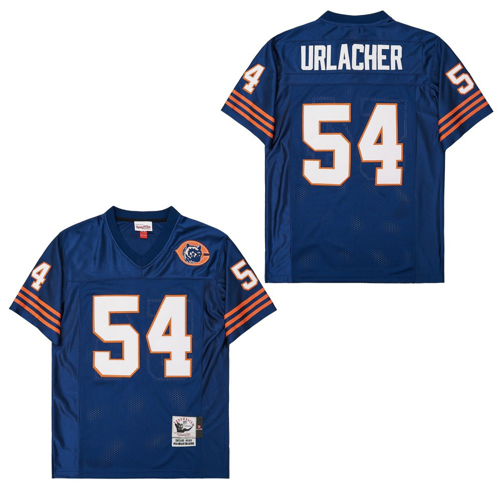 Brian Urlacher 54 Chicago Bears Retro Throwback Navy NFL Jersey Men's