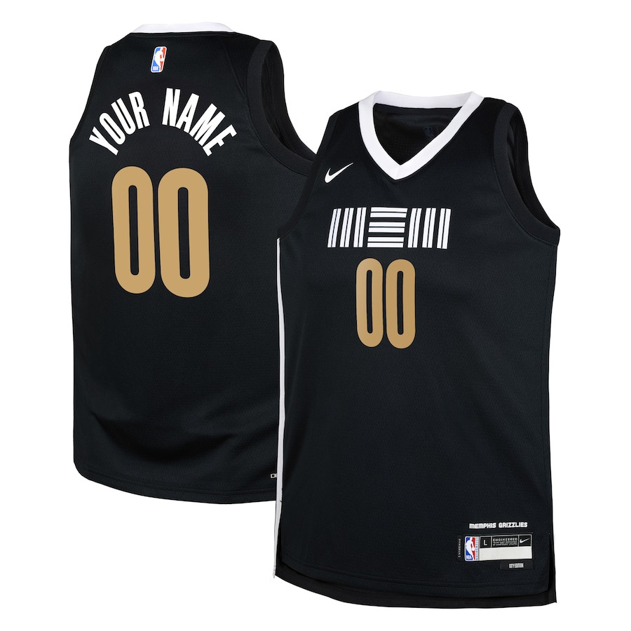 Memphis Grizzlies 2023/24 City Edition Swingman Custom Black NBA Jersey Youth