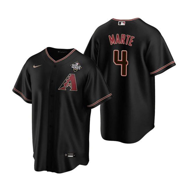 Ketel Marte 4 Arizona Diamondbacks 2023 World Series Black MLB Jersey Men's