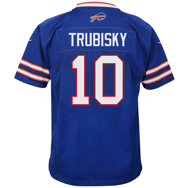 Mitch Trubisky 10 Buffalo Bills Team Game Royal NFL Jersey Youth