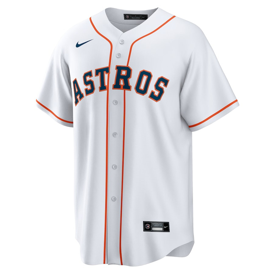 Jeremy Pe?a 3 Houston Astros Home White MLB Jersey Men's