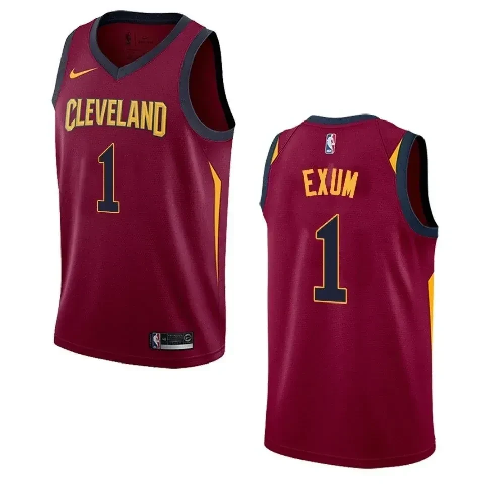 Cleveland Cavaliers 1 Dante Exum Icon Swingman Maroon NBA Jersey Men's