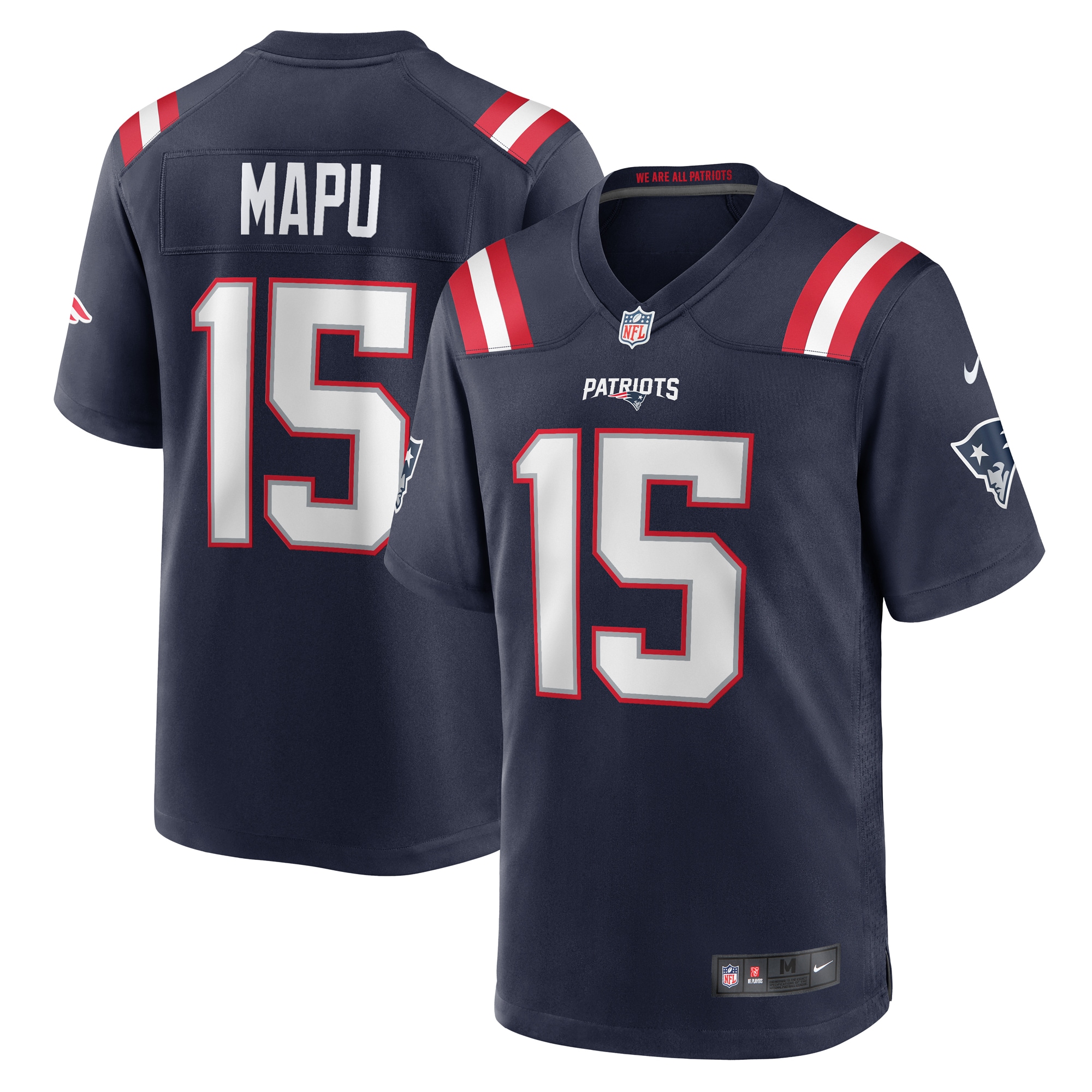 New England Patriots Marte Mapu Navy Game NFL Jersey Men's