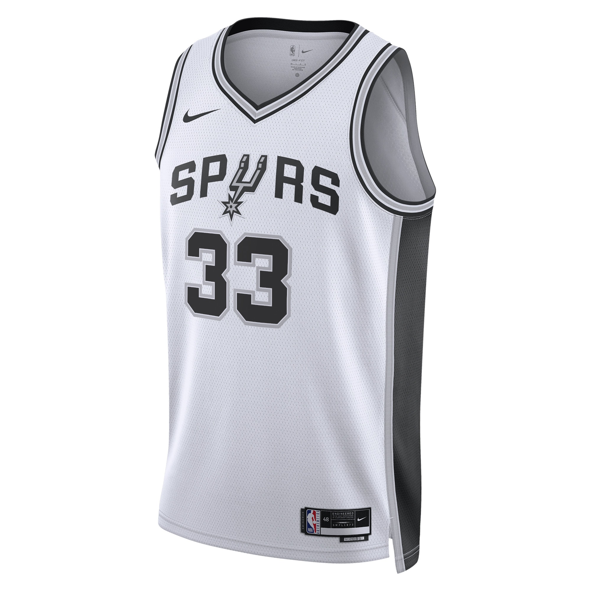 San Antonio Spurs Association Edition Swingman White Tre Jone Unisex NBA Jersey Unisex