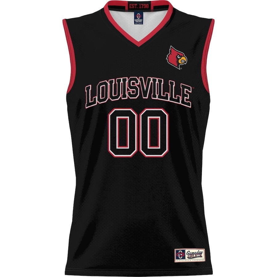 Louisville Cardinals NIL Custom Black NCAA Jersey Men's